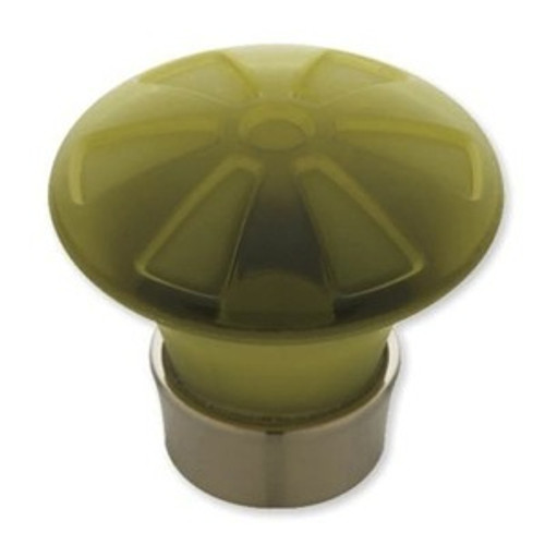 P30123C-MGN Moss Green Acrylic 1 3/8" Satin Nickel Pinwheel Knob Drawer Pull