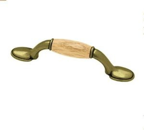 P50010C-ABO-C  Antique Brass Oak 3"  Design Cabinet Drawer Pull