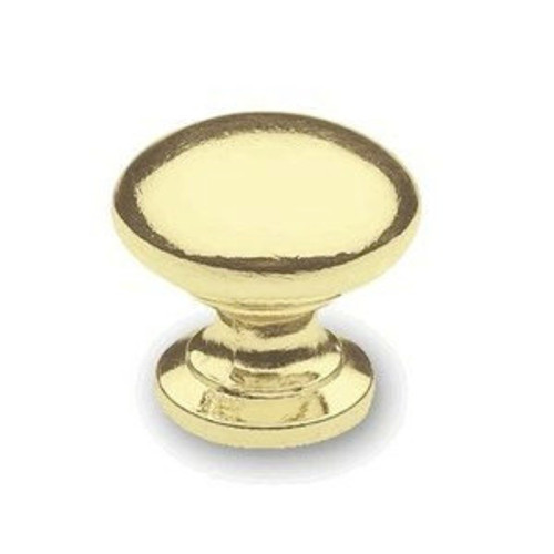 P50153C-PB Polished Brass 1 1/8" Round Cabinet Drawer Knob