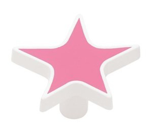 PBF958Y-PNK 1 3/8" Pink Star Drawer  Cabinet Knob