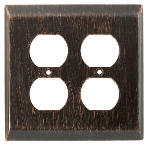 126389 Venetian Bronze Stately Double Duplex Cover Wall Plate