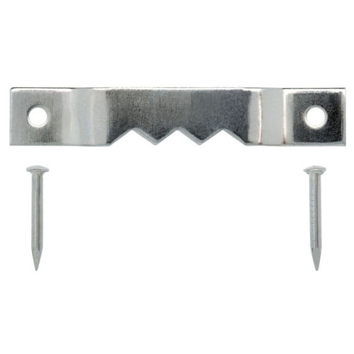 129697 Small Sawtooth Picture Hangers Chrome  Pack of 5