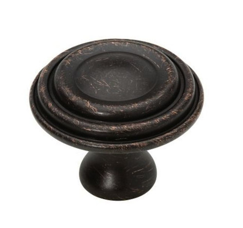 PBF524Y-VBR 1 1/2" Ringed Cabinet Drawer Knob Venetian Bronze