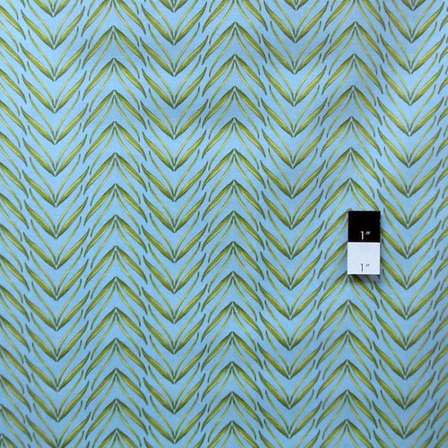 Marjolein Bastin PWMB007 Nature's Palette Chevron Jade Fabric By Yard
