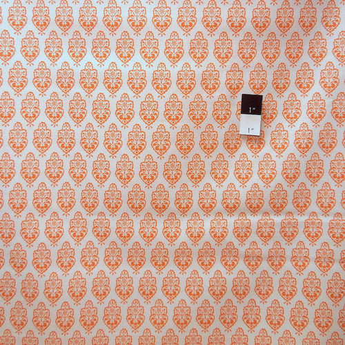 Dena Designs LIDF002 Sunshine Ornament Orange Linen Fabric By Yard