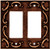 64260 Sponged Copper French Lace Double GFCI Decora Cover Plate