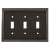 W20195-VBR Ruston Venetian Bronze Triple Switch Cover Plate