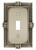 64464 Brushed Satin Pewter Pineapple Single Switch Wall Cover Plate