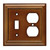 W10770-SDL Brown Architect Single Toggle Switch / Duplex Cover Plate