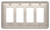 126443 Stamped Satin Nickel Quad GFCI Cover Plate