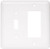 64374 White Stamped Metal Switch / GFCI Cover Plate