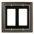 W10536-OB Oil Rubbed Bronze Architect Double GFCI Cover Plate W10536-OB Oil Rubbed Bronze Architect Double GFCI Cover Plate