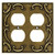 126384 Burnished Antique Brass French Lace Double Duplex Cover Plate