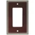 W10586-ESN Wood Insert Espresso  & Satin Nickel GFCI Cover Plate