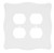 White Nylon Scallop Double Duplex Outlet Cover Plate
