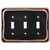 144419 Tenley Bronze & Copper Triple Switch Cover Wall Plate