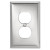 W015SMC-CHR Chrome Stamped Steel Single Duplex Cover Plate