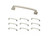 P29613K-SN 4" Satin NIckel Lombard Cabinet & Drawer Pull Pack of 10