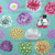 Kaffe Fassett GP91 Big Blooms Green Cotton Fabric By Yd
