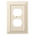 W10766-LAL  Lt Almond Single Duplex Outlet Cover Wall Plate