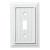 W17838-PW Pure White Beadboard Wood Architect Single Switch Cover Plate