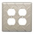 W32847-SN Diamond Plate Double Duplex Cover Plate Satin Nickel