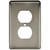 Brainerd W10249-SN Satin Nickel Stamped Single Duplex Outlet Cover Plate