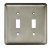W10246-SN Stamped Satin NIckel Double Switch Cover Plate
