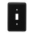 W10245-FB Flat Black Stamped Metal Single Switch Cover Plate