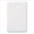 W13731-W White Stamped Single Blank Cover Plate