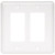 W10252-W White Stamped Metal Double GFCI Cover Plate