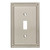 W35058-SN Satin Nickel Classic Beaded Single Switch Cover Plate