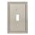 W35058-SN Satin Nickel Classic Beaded Single Switch Cover Plate