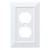 Franklin Brass W35242-PW Pure White Architect Single Duplex Cover