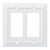 W35272-PW Pure White Classic Beadboard Wood Architect Double GFCI Cover Plate