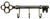 Threshold 085-03-3710 Vintage Style 3 Hook Key Rail Brushed Brass Finish Threshold 085-03-3710 Vintage Style 3 Hook Key Rail Brushed Brass Finish