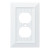 Franklin Brass W35266-PW Pure White Classic Beadboard Single Duplex Cover Plate