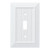 W35265-PW Pure White Beadboard Wood Architect Single Switch Cover Plate