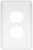 W10249V-W White Stamped Single Duplex Outlet Cover Plate 3 Pack