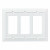 W35274-PW Pure White Beadboard Triple GFCI Wall Cover Plate
