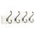 Liberty FBLDSH4-WSE 16" 4 Scroll Hook Coat/Hat Rail White & Satin Nickel