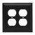64210 Flat Black Architect Double Duplex Cover Plate