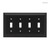 W064ZMC-FB  Flat Black Architect Quad Switch Cover Plate