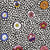 Kaffe Fassett GP59 Guinea Flowers White Cotton Quilting Fabric By Yd