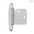 H01010C-CHR Chrome Overlay HInge w/o Spring 2 Pack
