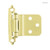H0104AC-PB  3/8" Self Closing Inset Hinge Brass Plate Set of 10