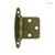 H0101V-AB Antique Brass Overlay HInge w/o Spring 2 Pack