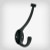 Liberty B34865J-FB Flat Black 5 5/8" Pilltop Coat, Hat, Robe Hook