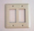 Brainerd 64081 Bisque Stamped Double GFCI Cover Plate