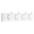 Liberty R1345-W 18" 4 Heavy Duty Hook Coat/Hat Rail White w/ White Hooks